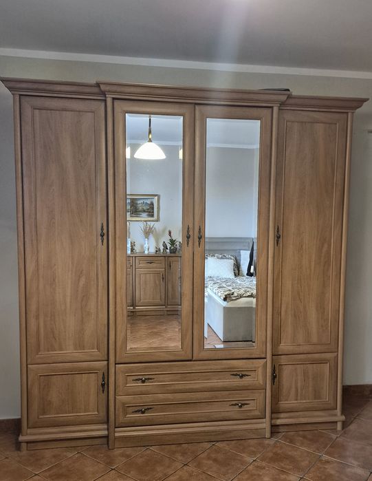 Meble KENT BRW jabłoń szafa komoda stoliki nocne