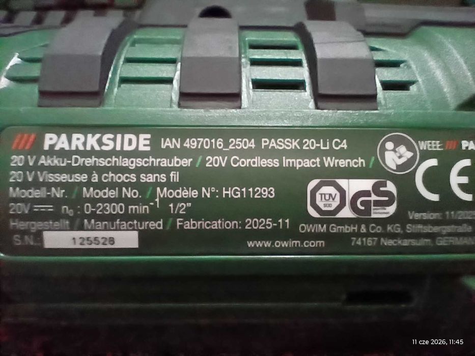 Klucz elektryczny z udarem