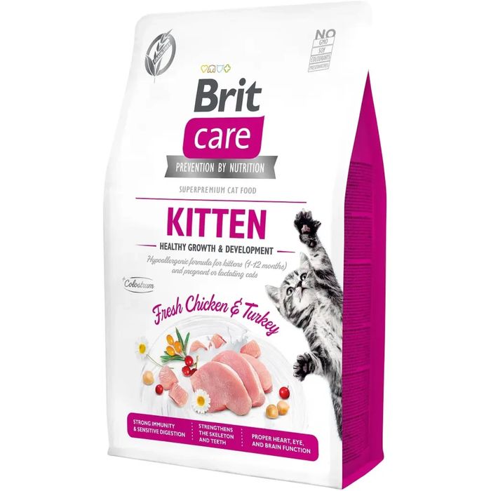 Brit care kitten 2 kg индейка курица