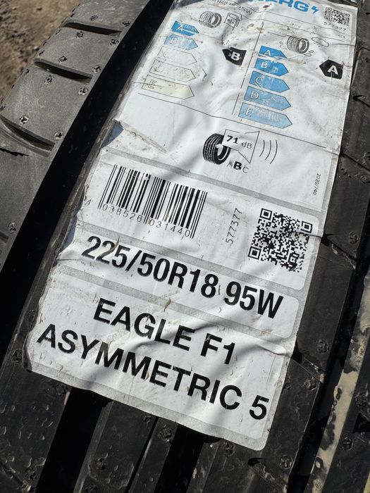 2x 225/50r18 Goodyear Eagle F1 Asymmetric 5 NOWE