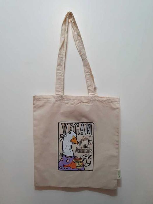 Torba bawełniana shopperka Vegan for Animals Gęś weganizm