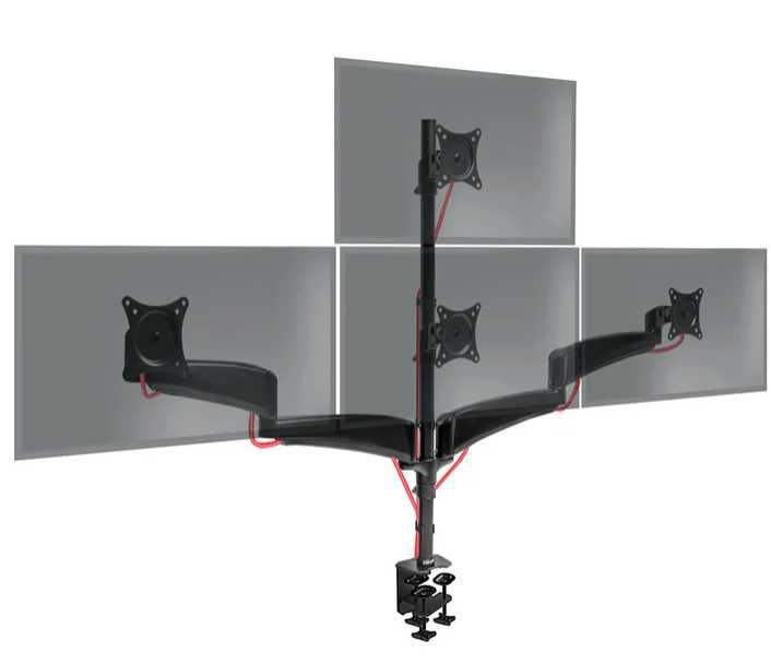 Uchwyt na 4 monitory do 27" | Duronic DM453VX1 | Stabilny | Mocny