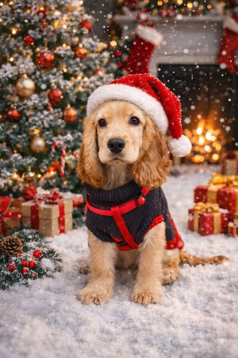 Хлопчик кокер спаніеля