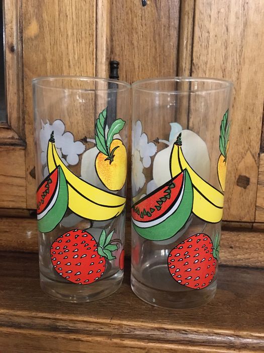 Dartington copos vintage anos 80 frutas