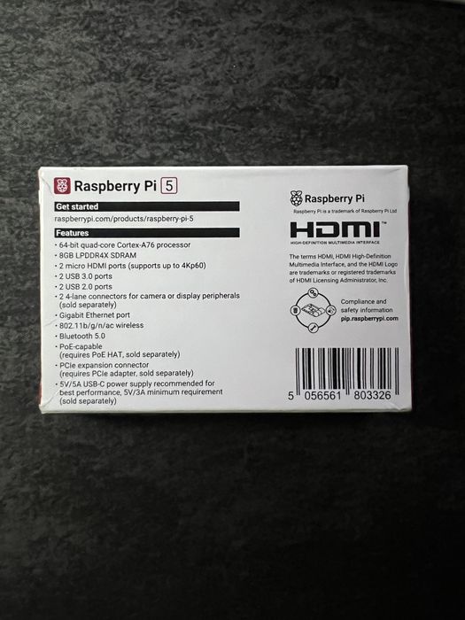 Мікрокомпютер Raspberry Pi 5 8GB RAM