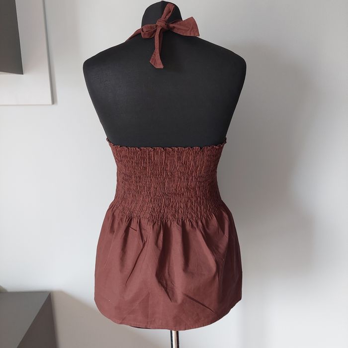 Bluzka damska letnia wiązana u szyi, nowa S