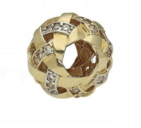 Charms z cyrkoniami zloty próba 333