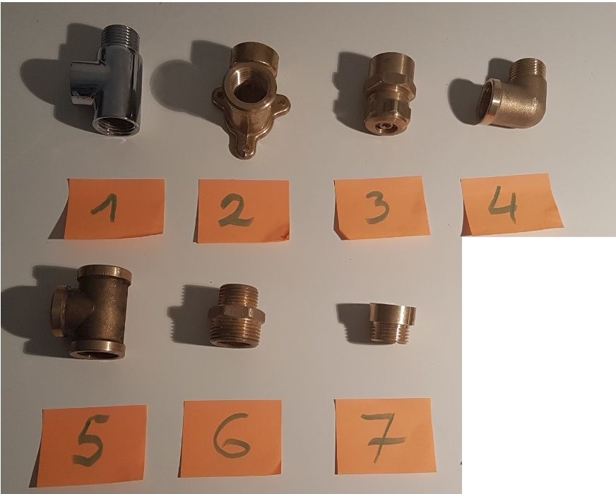 kształtki mosiężne różne