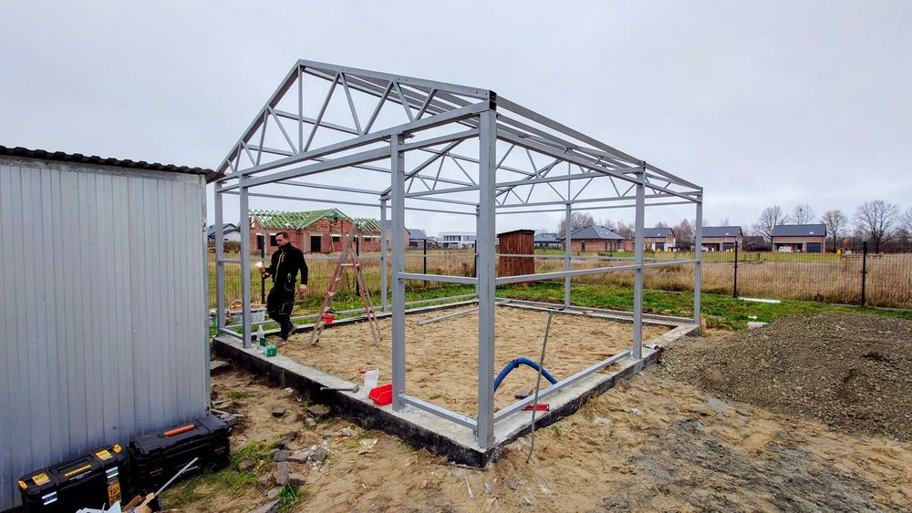 Nowość - Konstrukcja Wiata 6x12 H3 - Bez zgłoszenia - Ocynk - Moduł 4m