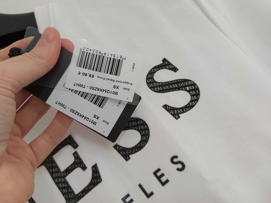 NOWA bluza biała GUESS xs sweter męska