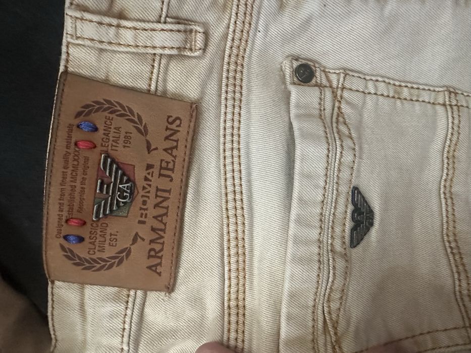 Джинси / брюки Armani Jeans (Оригінал) — колір кемел / пісочний