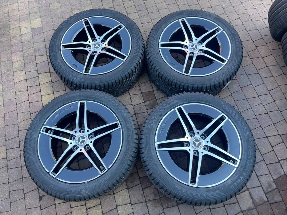 4076. Koła zimowe 18" Mercedes C236 CLE oryginalne AMG 245/45/18 Nokian 2023r 9mm
