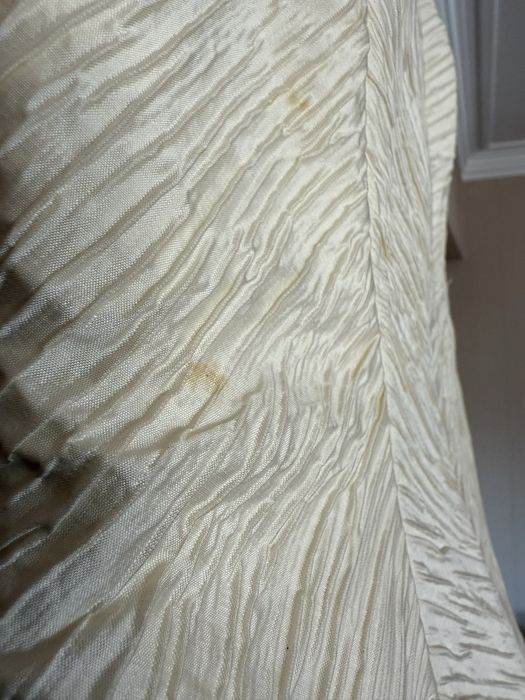 Vestido Noiva Penhalta Costura Druida marfim PT42 EU40 Uk12 com cauda