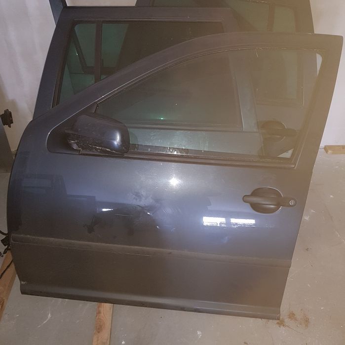 Drzwi przednie lewe vw golf 4 5d kompletne szare