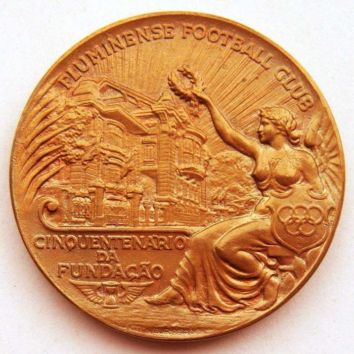 Medalha Bronze Brasil 50 Anos Fundação Fluminense Football Club 1952