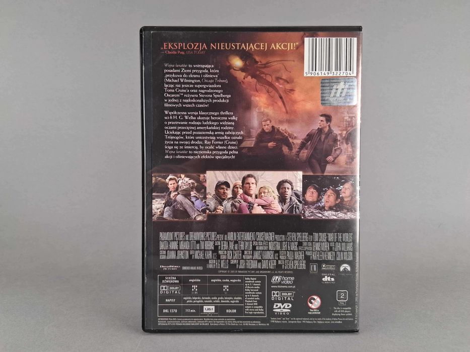 N009 Wojna Światów DVD Film Akcja Science Fiction Steven Spielberg