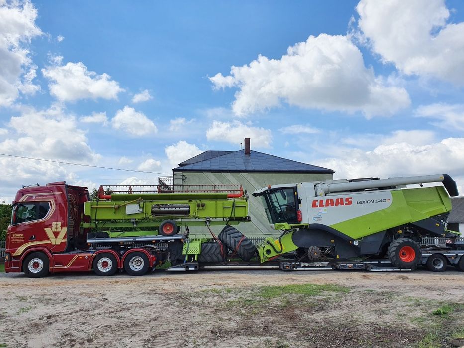 Transport kombajnów,sieczkarni opryskiwaczy maszyn domków gabarytów