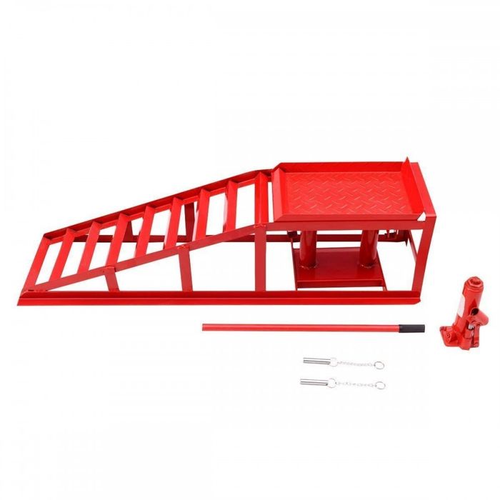 Conjunto 2 Rampas hidráulicas para carro 2 toneladas - elevador ajustável (Artigo Novo)