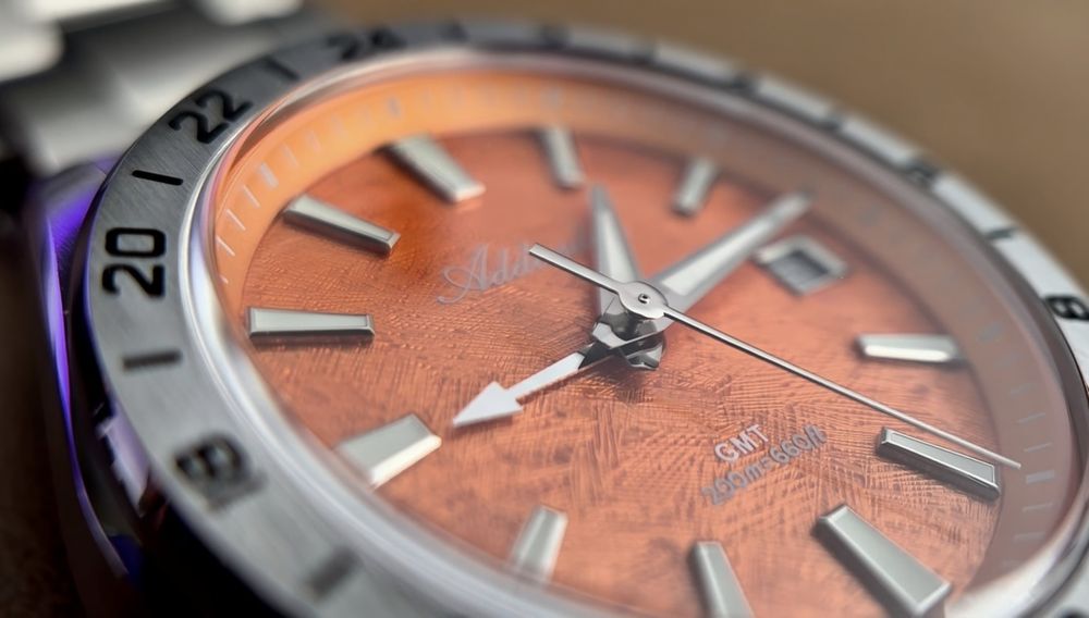Годинник Addiesdive GMT 38мм AD2548 кварц orange