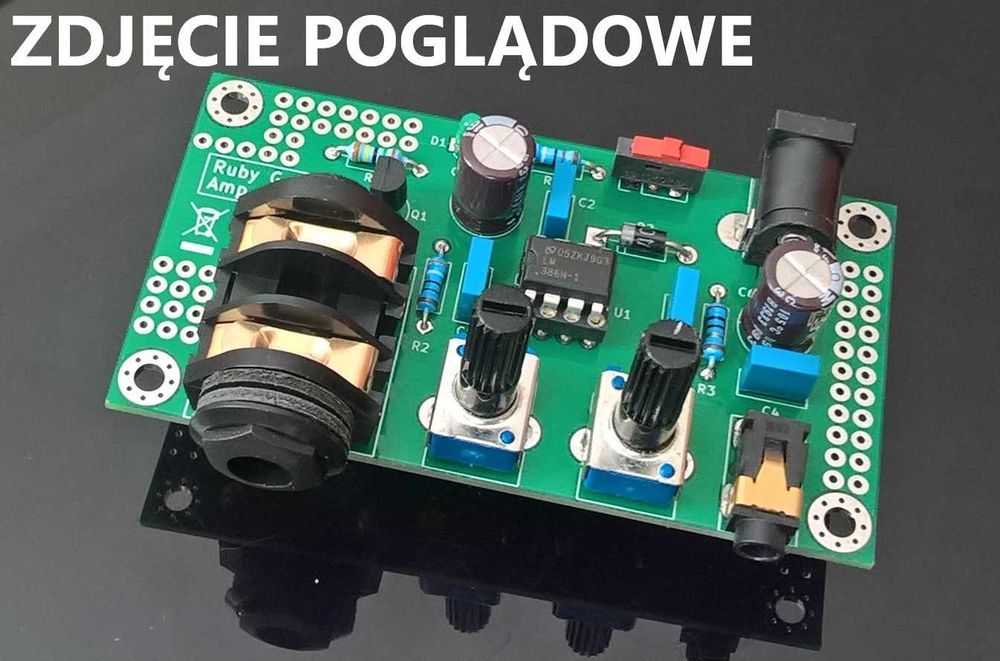 Płytka pcb - wzmacniacz słuchawkowy do gitary