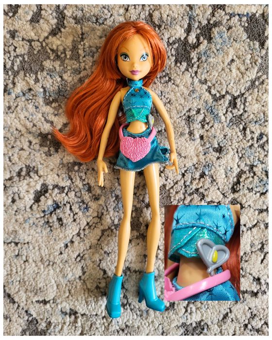 Unikat lalka Winx Bloom Charmix 2004 rzadki medalion talizman
