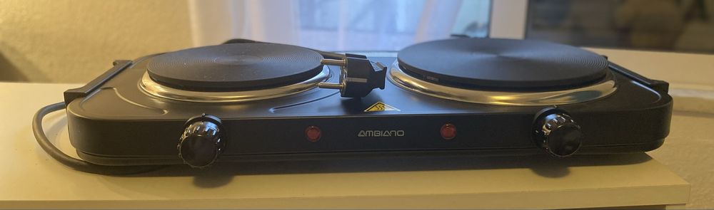 Placa eletrica dupla Ambiano - 2500 W - Como nova