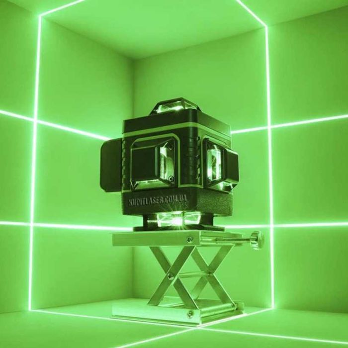 Лазерный уровень 4D,16 линий,360° 2 АКБ,пульт ДУ,дисплей ШТАТИВ КЕЙС