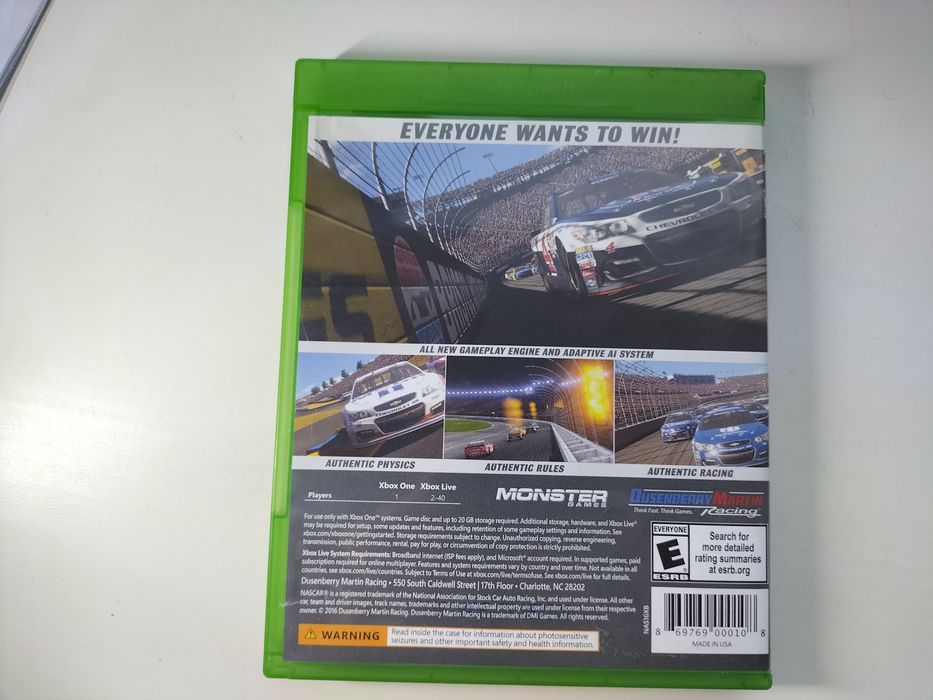 Диск Xbox one гра гонки Nascar
