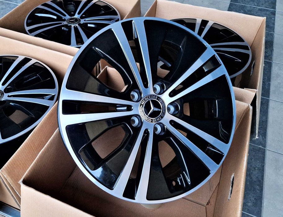 Alufelgi 17 Mercedes A B C E CLA GLA GLB ML V Vito Viano Czarne z polerowanym frontem ! 5x112 643#