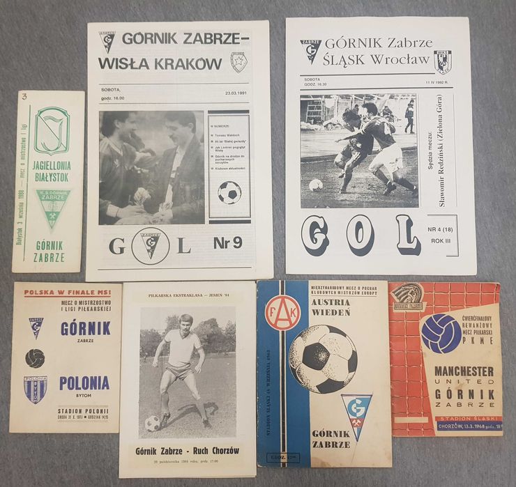 Górnik Zabrze programy meczowe PRL