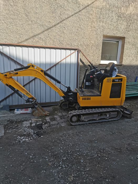 Wynajem minikoparki, wozidło 1,6t Jcb 16C1