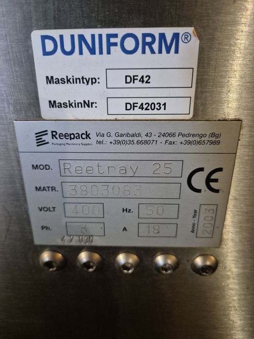 Pakowarka zgrzewarka w gazie Duni form Uniform DF 42