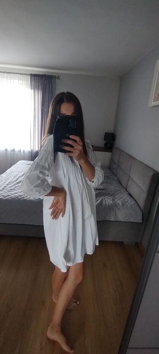 Biała sukienka baby doll mohito r xs