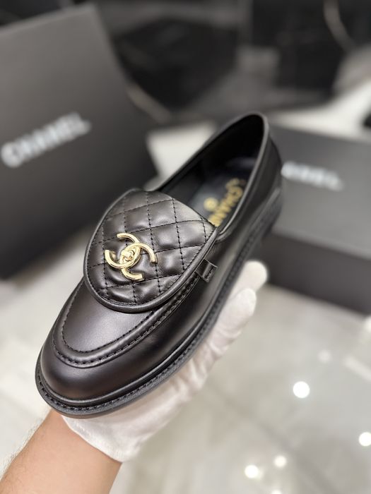 Mokasyny Chanel Black Leather