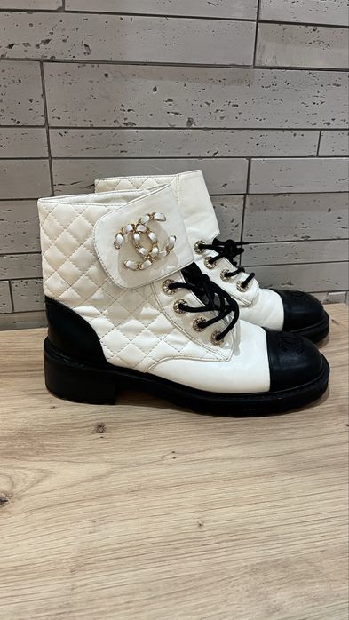 Botki CHANEL 37 skórzane