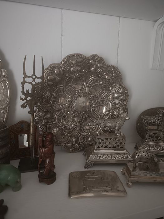 Aneleira Luíz Ferreira, Paliteiros, caixas, salvas em prata