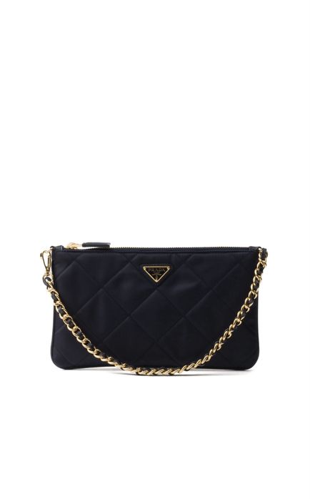 Prada torebka czarna na ramię pikowana re-nylon