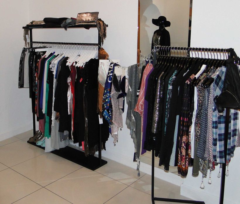 Stojak Odzieżowy Duży Żeliwny metalowy czarny loft