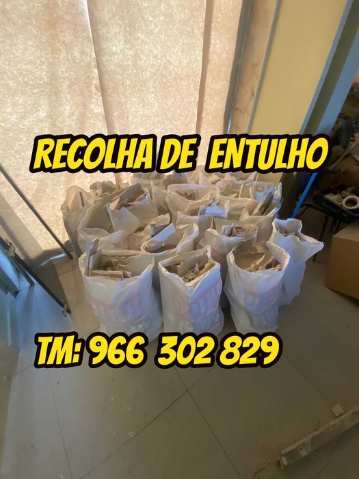 recolha de entulho limpeza de casas