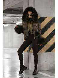 Kurtka zimowa Softi rozmiar S czekolada z futerkiem w kolorze brąz