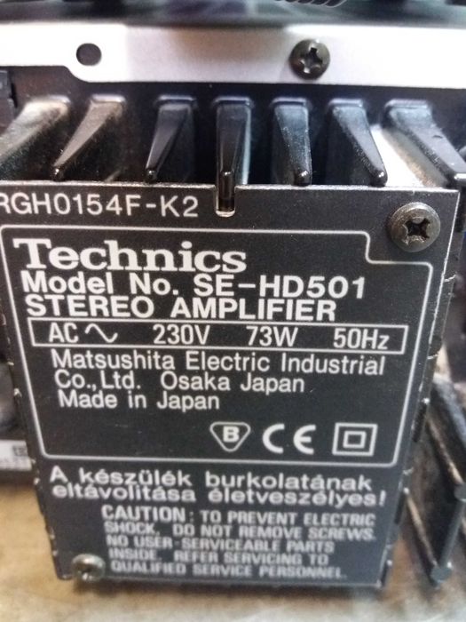 Wieża Technics SE-HD501 stereo amplifier Made in Japan z pilotem.