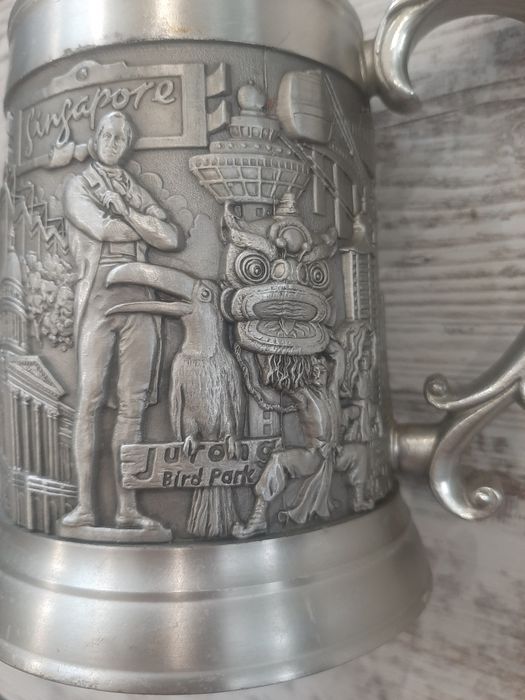 Элитная оловянная кружка Tumasek Pewter 97% (Сингапур), 687 грамм ОЛХ доставки НЕТ