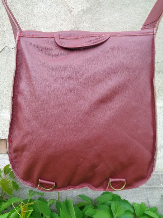 Artystyczna torba - plecak ze skóry. Handmade