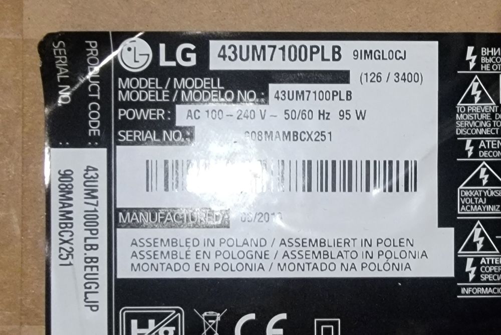 Placa principal mainboard TV LG EAX68253604 (1.0)