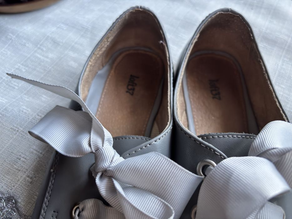 Loft 37,szare mokasyny,oksfordy,szare buty