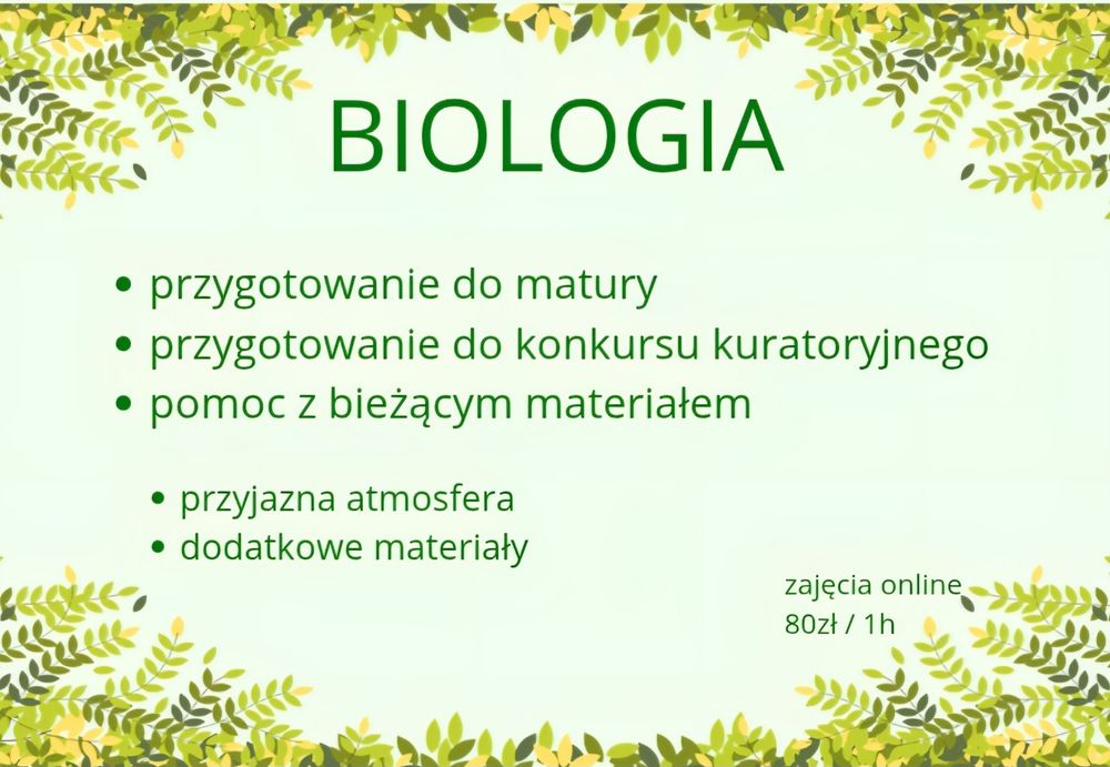 biologia - korepetycje, studentka lekarskiego GUMed