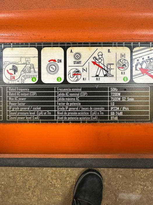 Генератор інверторний  бенз.  б/у 7500 w + Блок автом. управління