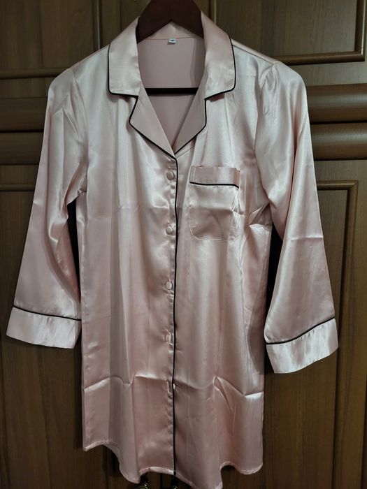 Атласна сорочка-халат