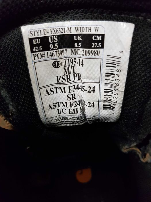 Buty robocze CARHARTT rozm 42,5 wkł 28 cm