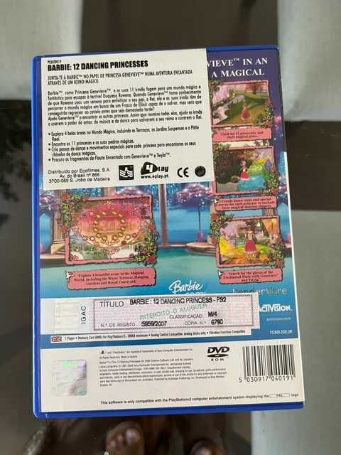Jogo PS 2  Barbie e as 12 princesas bailarinas